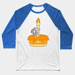 Rabbit Birthday Cake Candle Baseball T-Shirt